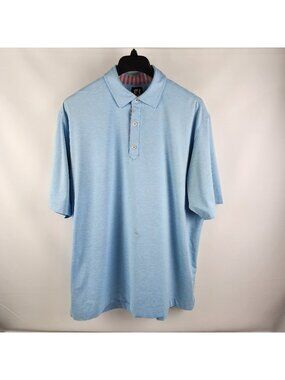 FootJoy Shirt Mens 2XL Blue S/S Golf Polo